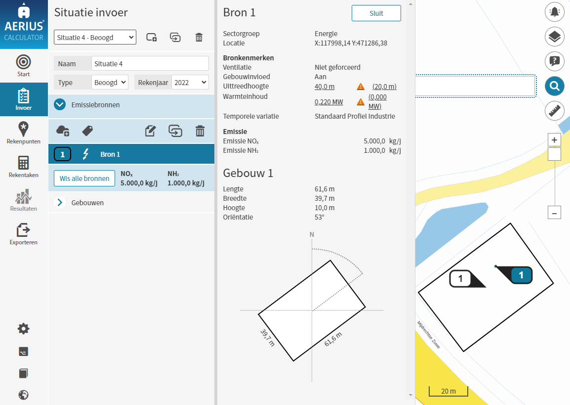 screenshot invoer emissiebron