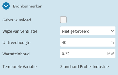 screenshot bronkenmerken invoerscherm